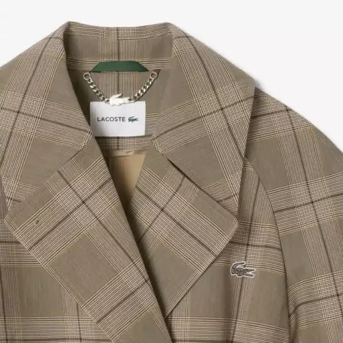 Cappotto avvolgente a quadri idrorepellente da donna Cappotto avvolgente a quadri idrorepellente da donna
