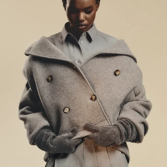 Cappotto corto oversize da donna in misto lana The Blend Cappotto corto oversize da donna in misto lana The Blend