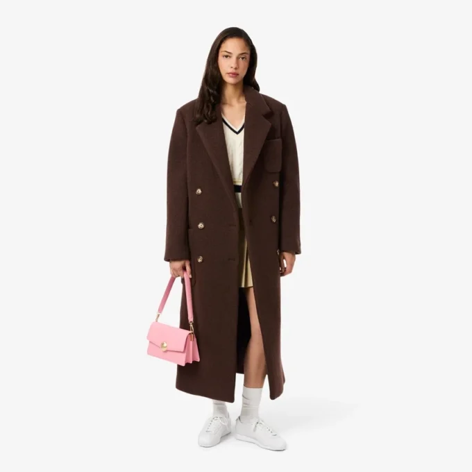 Cappotto da donna in lana a doppio petto Cappotto da donna in lana a doppio petto