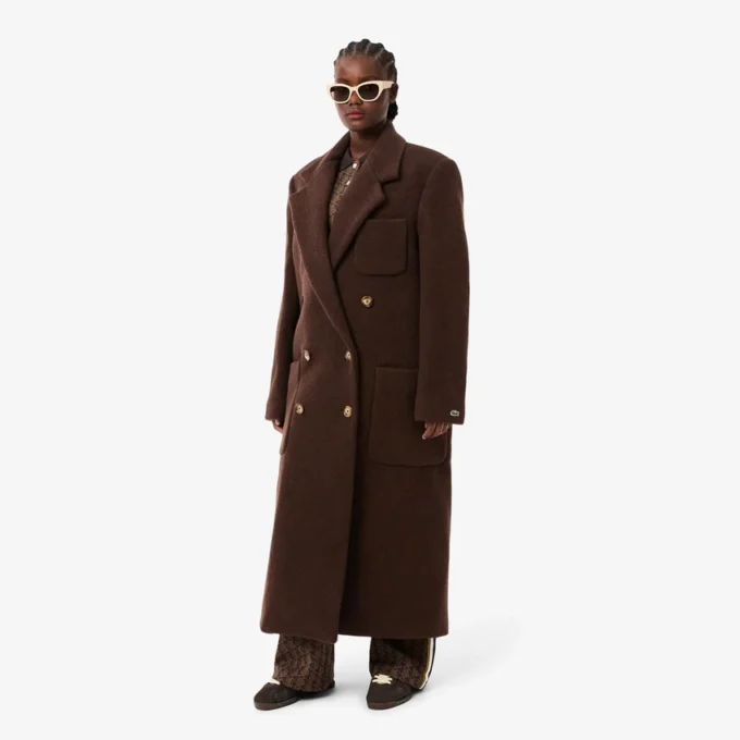 Cappotto da donna in lana a doppio petto Cappotto da donna in lana a doppio petto