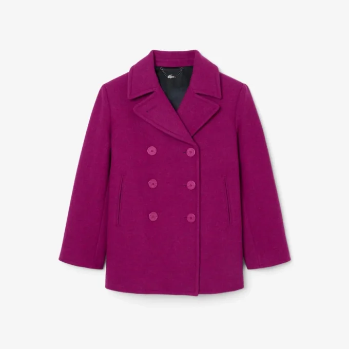 Cappotto da marinaio in lana fiammata Runway Cappotto da marinaio in lana fiammata Runway