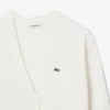 Cardigan da donna in cotone con punto muschio e scollo a V Cardigan da donna in cotone con punto muschio e scollo a V