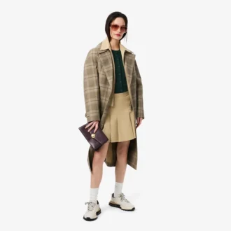 Cardigan da donna in maglia a coste di lana merino