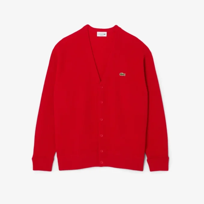 Cardigan da uomo in lana dalla vestibilità comoda Cardigan da uomo in lana dalla vestibilità comoda