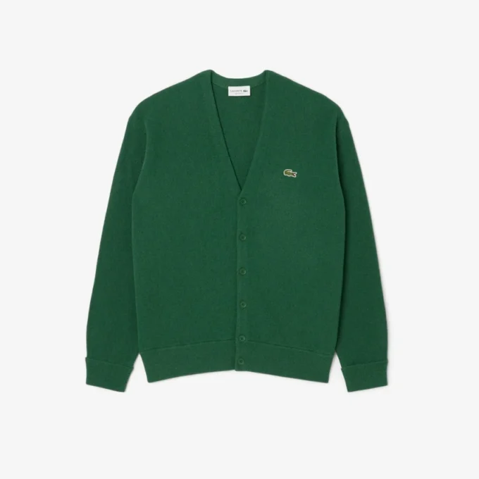 Cardigan da uomo in lana dalla vestibilità comoda Cardigan da uomo in lana dalla vestibilità comoda