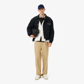 Cardigan da uomo in maglia a costine fluida