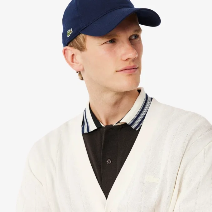 Cardigan da uomo in maglia a costine fluida Cardigan da uomo in maglia a costine fluida