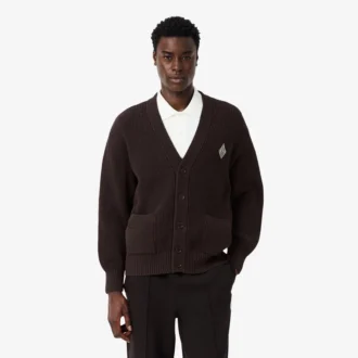 Cardigan in cotone a costine dalla vestibilità comoda