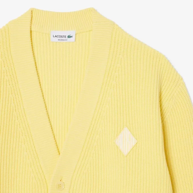Cardigan in cotone a costine dalla vestibilità comoda Cardigan in cotone a costine dalla vestibilità comoda