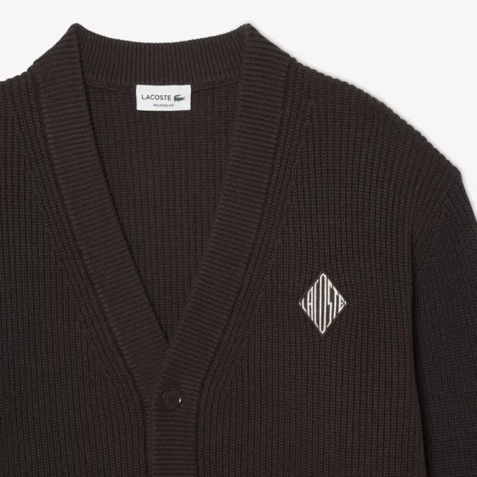 Cardigan in cotone a costine dalla vestibilità comoda Cardigan in cotone a costine dalla vestibilità comoda