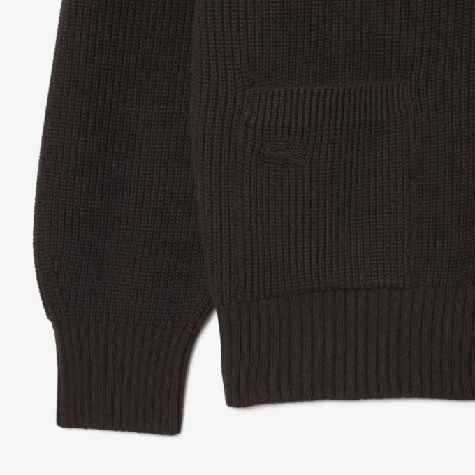 Cardigan in cotone a costine dalla vestibilità comoda Cardigan in cotone a costine dalla vestibilità comoda