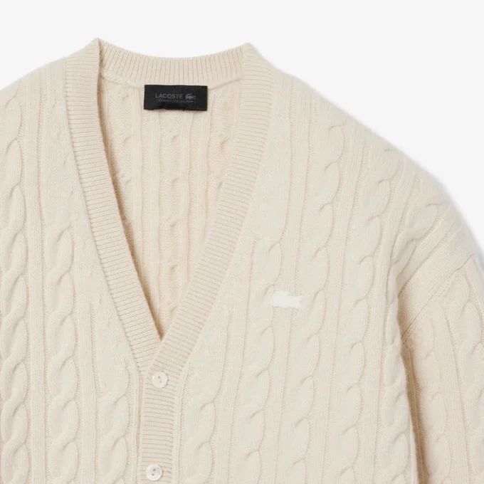 Cardigan in maglia a trecce di cashmere Runway Cardigan in maglia a trecce di cashmere Runway