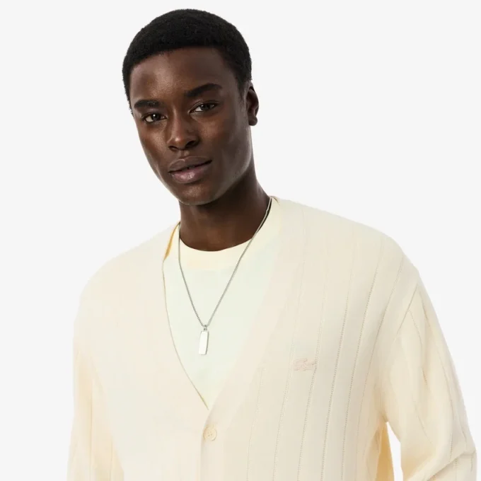 Cardigan in misto cotone a coste Cardigan in misto cotone a coste
