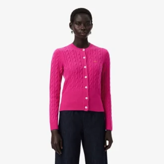 Cardigan Runway in cashmere a trecce