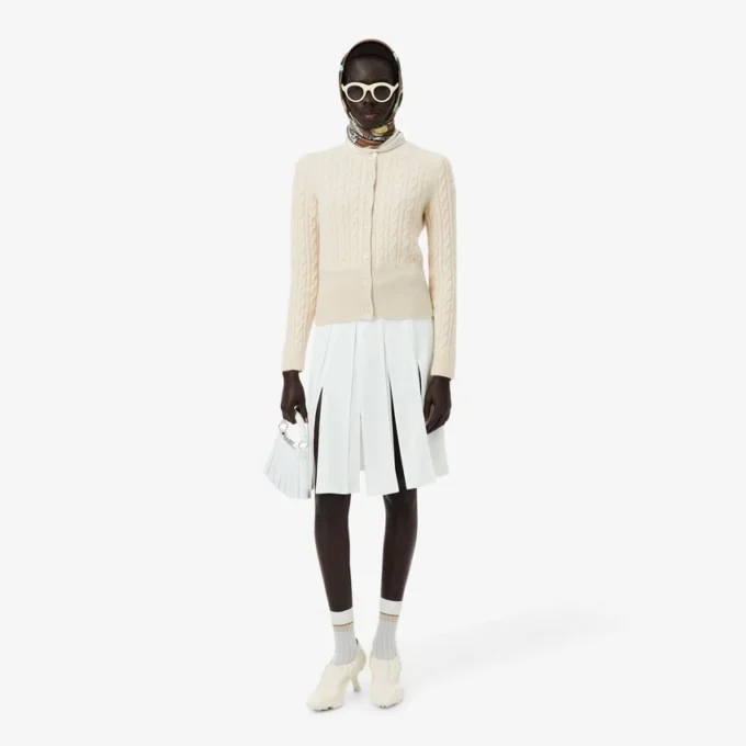 Cardigan Runway in cashmere a trecce Cardigan Runway in cashmere a trecce