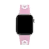 Cinturino per Apple Watch in silicone rosa con stampa coccodrillo