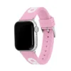 Cinturino per Apple Watch in silicone rosa con stampa coccodrillo