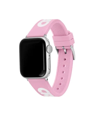 Cinturino per Apple Watch in silicone rosa con stampa coccodrillo