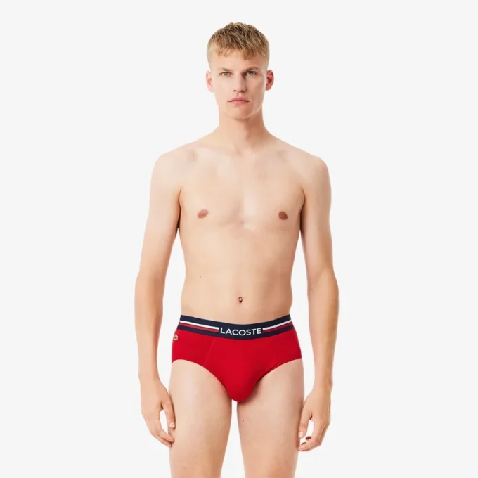 Confezione da 3 slip da uomo in cotone con logo in vita