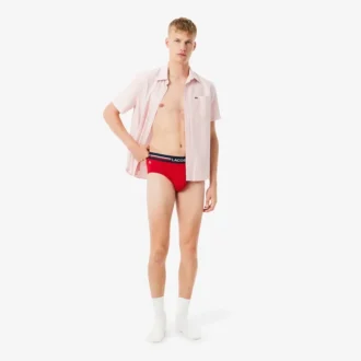 Confezione da 3 slip da uomo in cotone con logo in vita