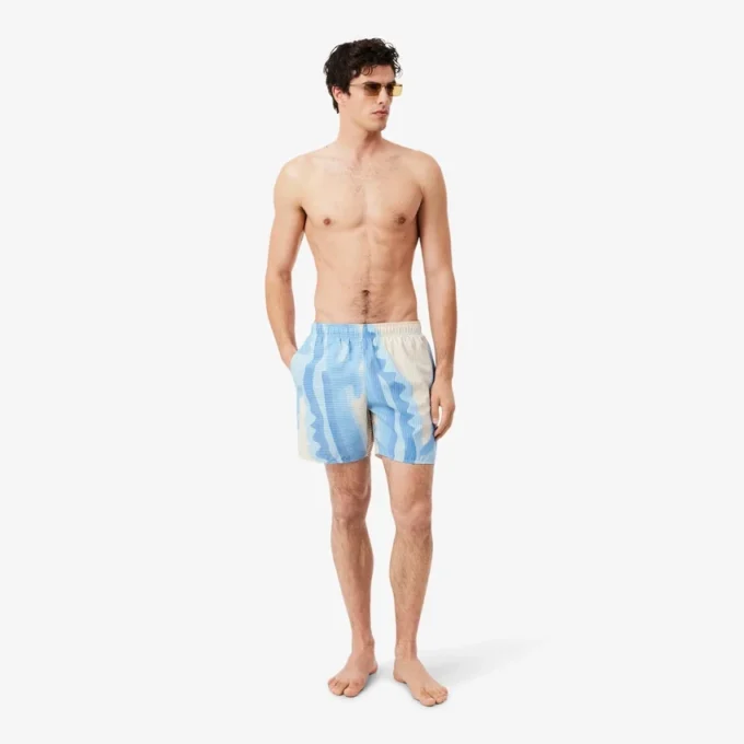 Costume da bagno a righe a vita media Costume da bagno a righe a vita media