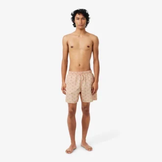 Costume da bagno a vita media con stampa coccodrillo