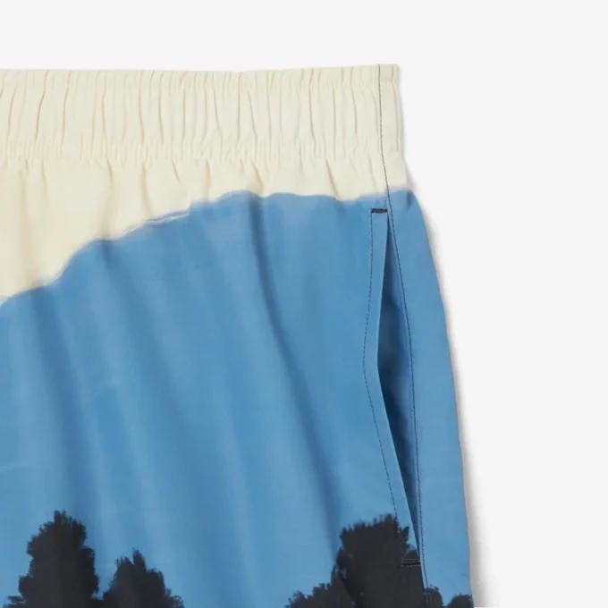 Costume da bagno corto da uomo con stampa paesaggistica Costume da bagno corto da uomo con stampa paesaggistica