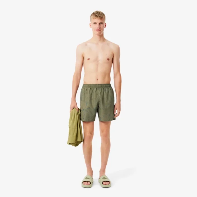 Costume da bagno da uomo a vita media con stampa
