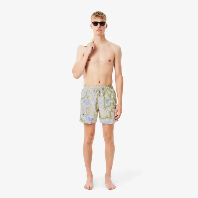 Costume da bagno da uomo a vita media con stampa