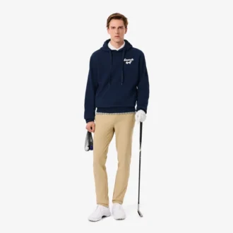Felpa con cappuccio da golf in pile stampata da uomo