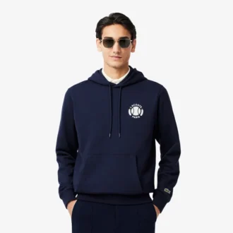 Felpa con cappuccio da uomo con stampa Tennis