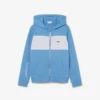 Felpa con cappuccio e zip a blocchi di colore Felpa con cappuccio e zip a blocchi di colore
