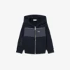 Felpa con cappuccio e zip a blocchi di colore Felpa con cappuccio e zip a blocchi di colore
