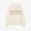 Felpa con cappuccio e zip a blocchi di colore Felpa con cappuccio e zip a blocchi di colore