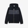 Felpa con cappuccio e zip a blocchi di colore Felpa con cappuccio e zip a blocchi di colore