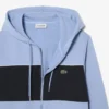Felpa con cappuccio e zip a blocchi di colore Felpa con cappuccio e zip a blocchi di colore