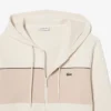 Felpa con cappuccio e zip a blocchi di colore Felpa con cappuccio e zip a blocchi di colore