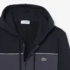 Felpa con cappuccio e zip a blocchi di colore Felpa con cappuccio e zip a blocchi di colore