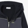 Felpa con cappuccio e zip a blocchi di colore Felpa con cappuccio e zip a blocchi di colore