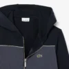 Felpa con cappuccio e zip a blocchi di colore Felpa con cappuccio e zip a blocchi di colore