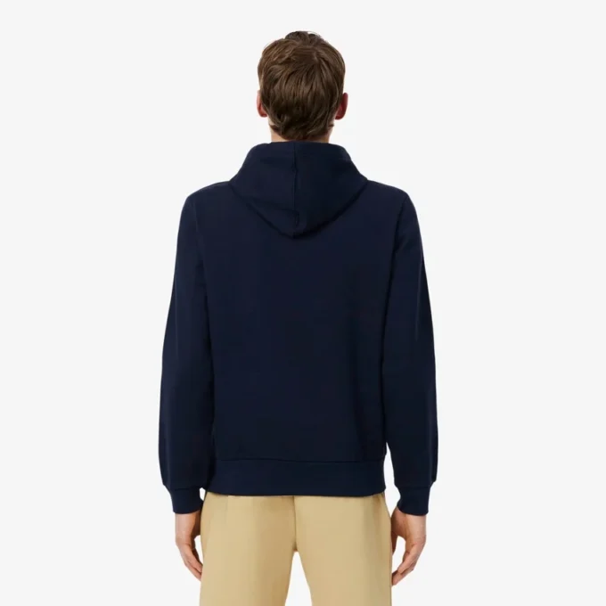 Felpa con cappuccio e zip con striscia con logo Felpa con cappuccio e zip con striscia con logo