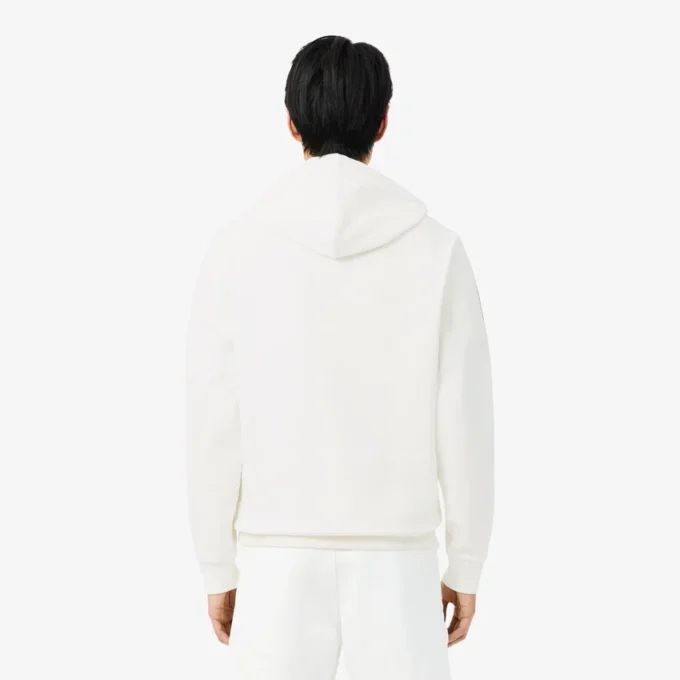Felpa con cappuccio e zip con striscia con logo Felpa con cappuccio e zip con striscia con logo
