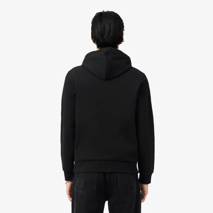 Felpa con cappuccio e zip con striscia con logo Felpa con cappuccio e zip con striscia con logo