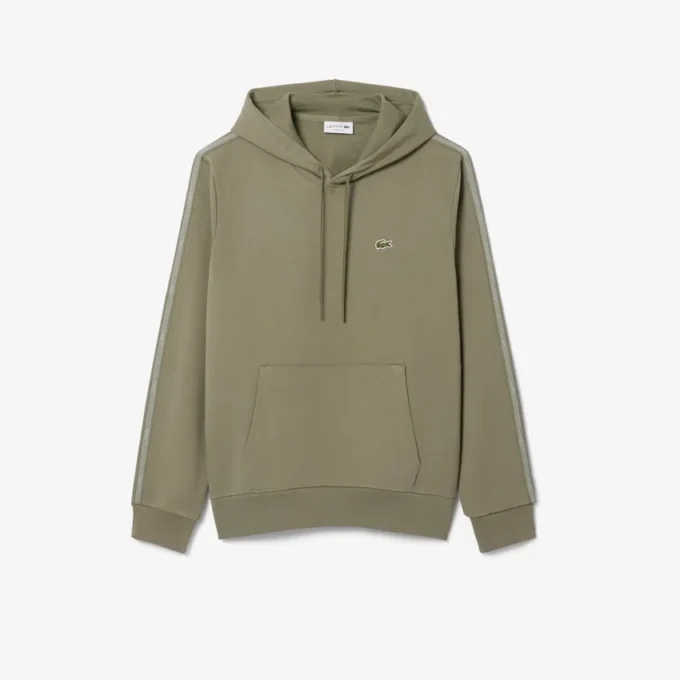 Felpa con cappuccio e zip con striscia con logo Felpa con cappuccio e zip con striscia con logo