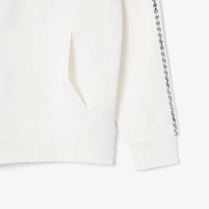 Felpa con cappuccio e zip con striscia con logo Felpa con cappuccio e zip con striscia con logo
