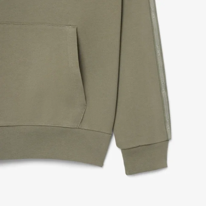 Felpa con cappuccio e zip con striscia con logo Felpa con cappuccio e zip con striscia con logo