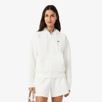 Felpa con cappuccio e zip da donna