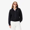 Felpa con cappuccio e zip da donna in piqué Felpa con cappuccio e zip da donna in piqué