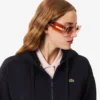 Felpa con cappuccio e zip da donna in piqué Felpa con cappuccio e zip da donna in piqué