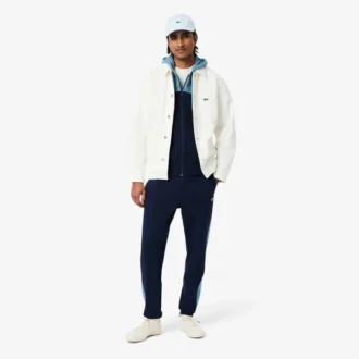 Felpa con cappuccio e zip da uomo in color block